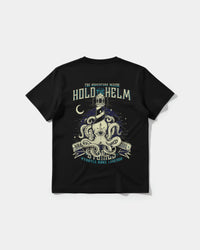 Camiseta Hold The Helm Big Back Regular Basic Negro