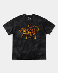 Camiseta Leopardo Big Front Oversize Acid Negro