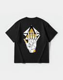 Camiseta Iluminati Hand Big Back Oversize Basic Negro
