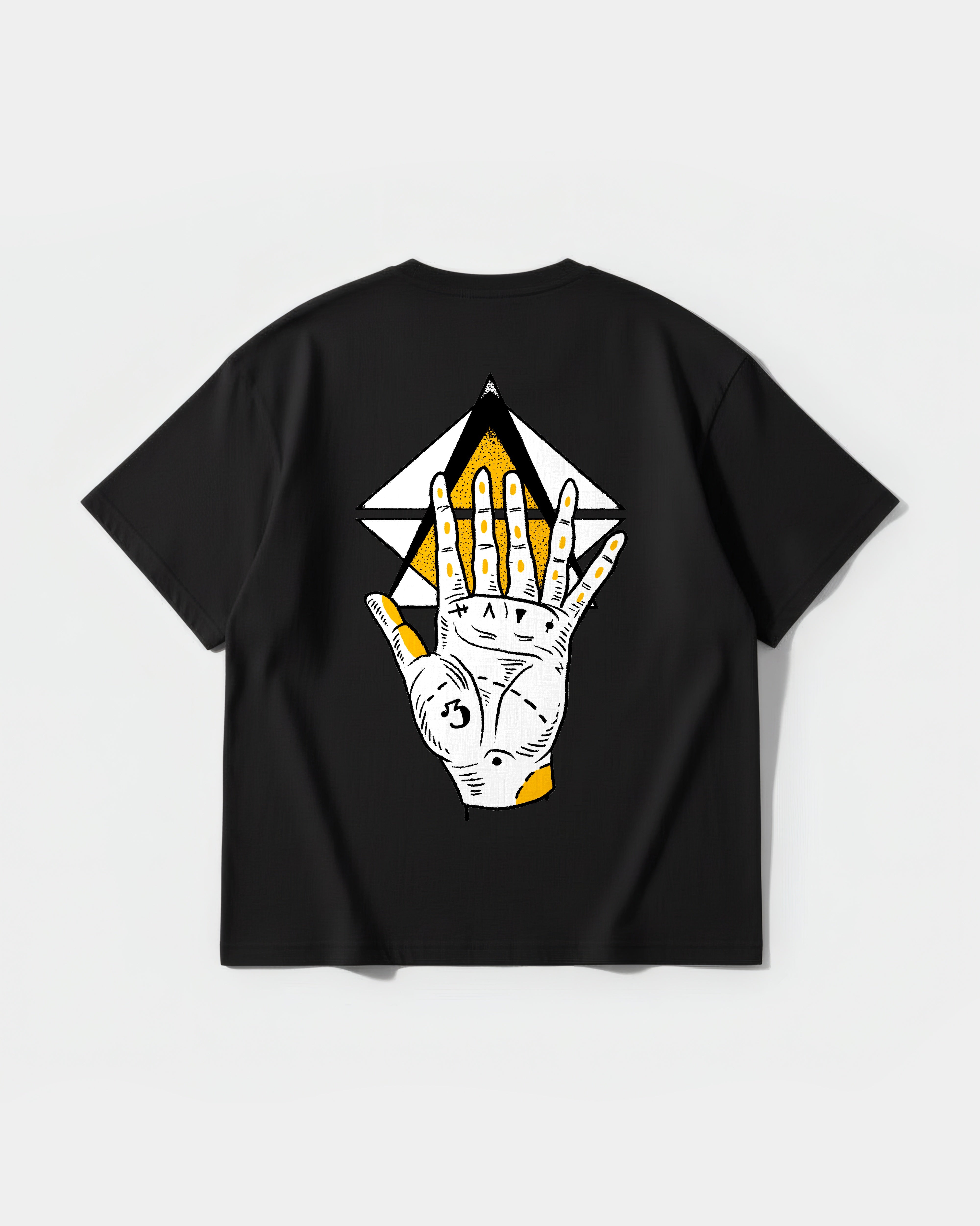 Camiseta Iluminati Hand Big Back Oversize Basic