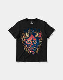 Camiseta China Hannya Big Front Regular Basic Negro