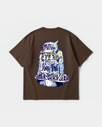 Camiseta Rock Da Body Pocket Front Oversize Basic Marron