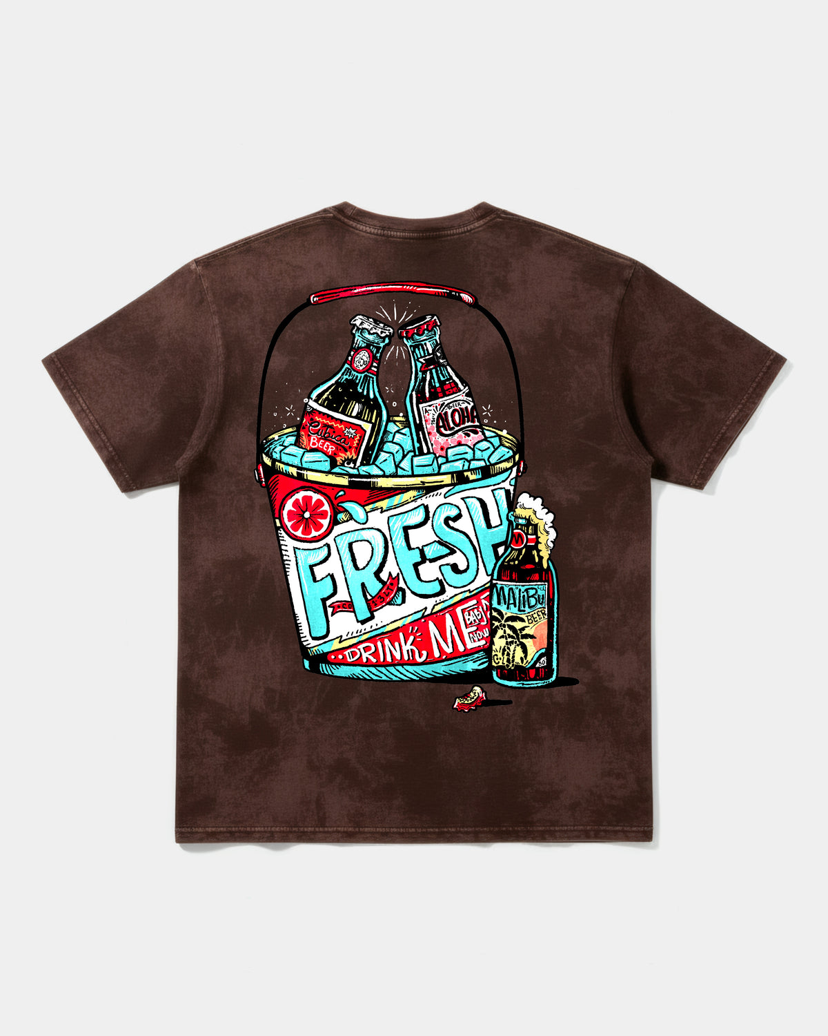 Fresh Drink Big Back Oversize Acid T-Shirt