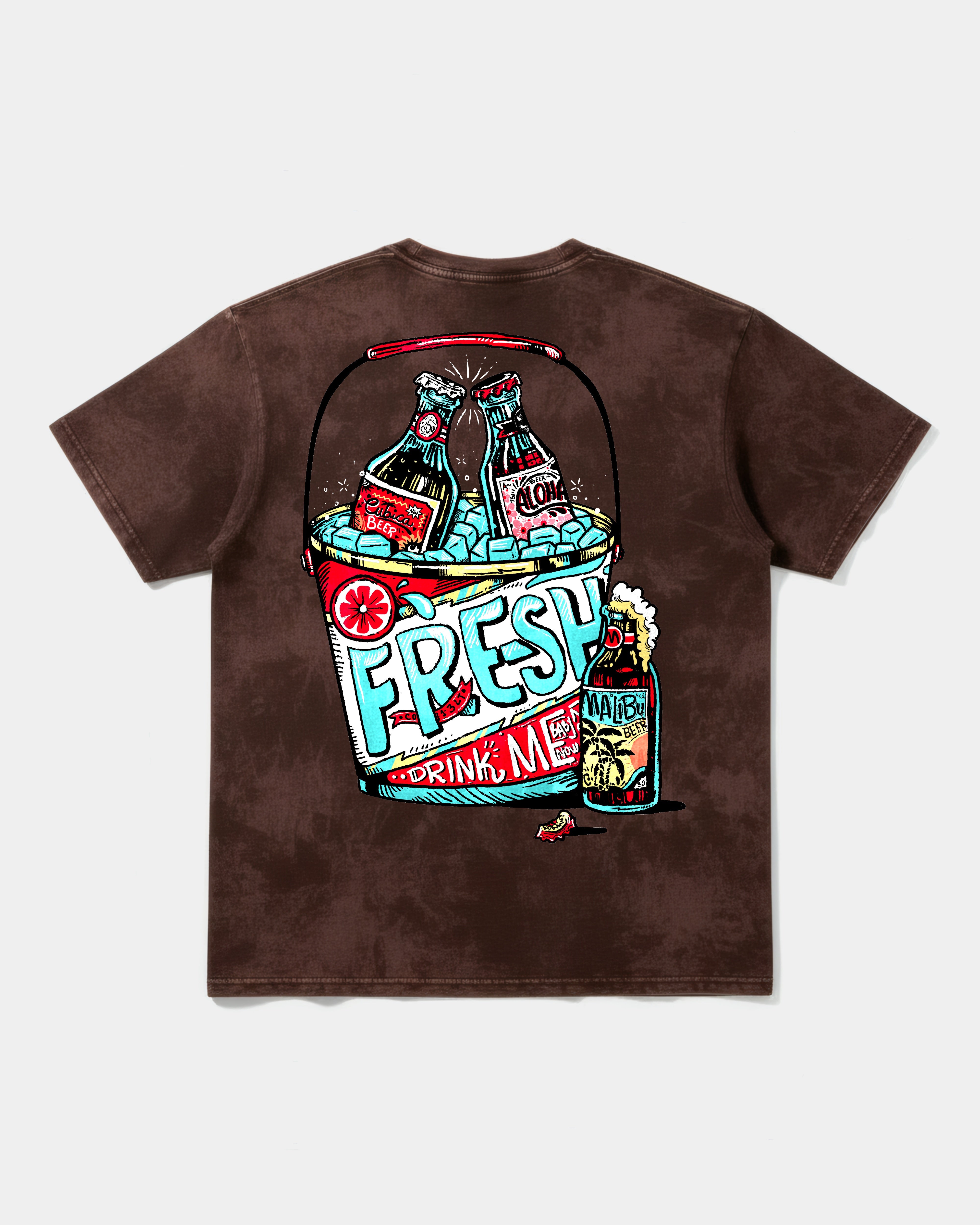 Camiseta Fresh Drink Big Back Oversize Acid