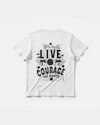 Camiseta You Must Live Big Back Regular Basic Blanco