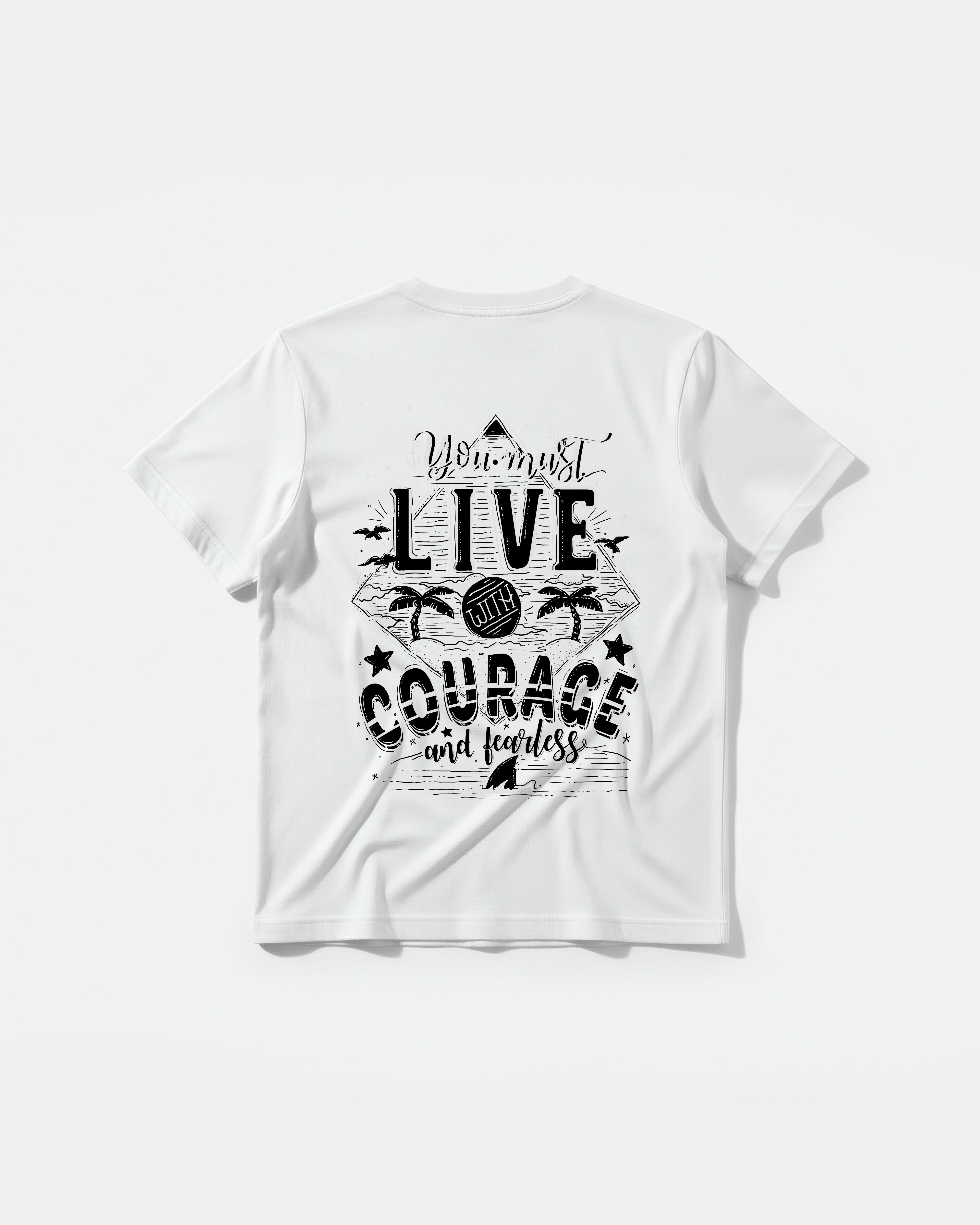 Camiseta You Must Live Big Back Regular Basic