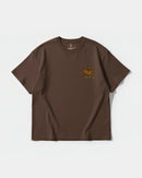 Camiseta Leopardo Pocket Front Oversize Basic Marron