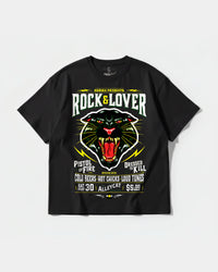 Camiseta Rock And Lover Big Front Oversize Basic Negro
