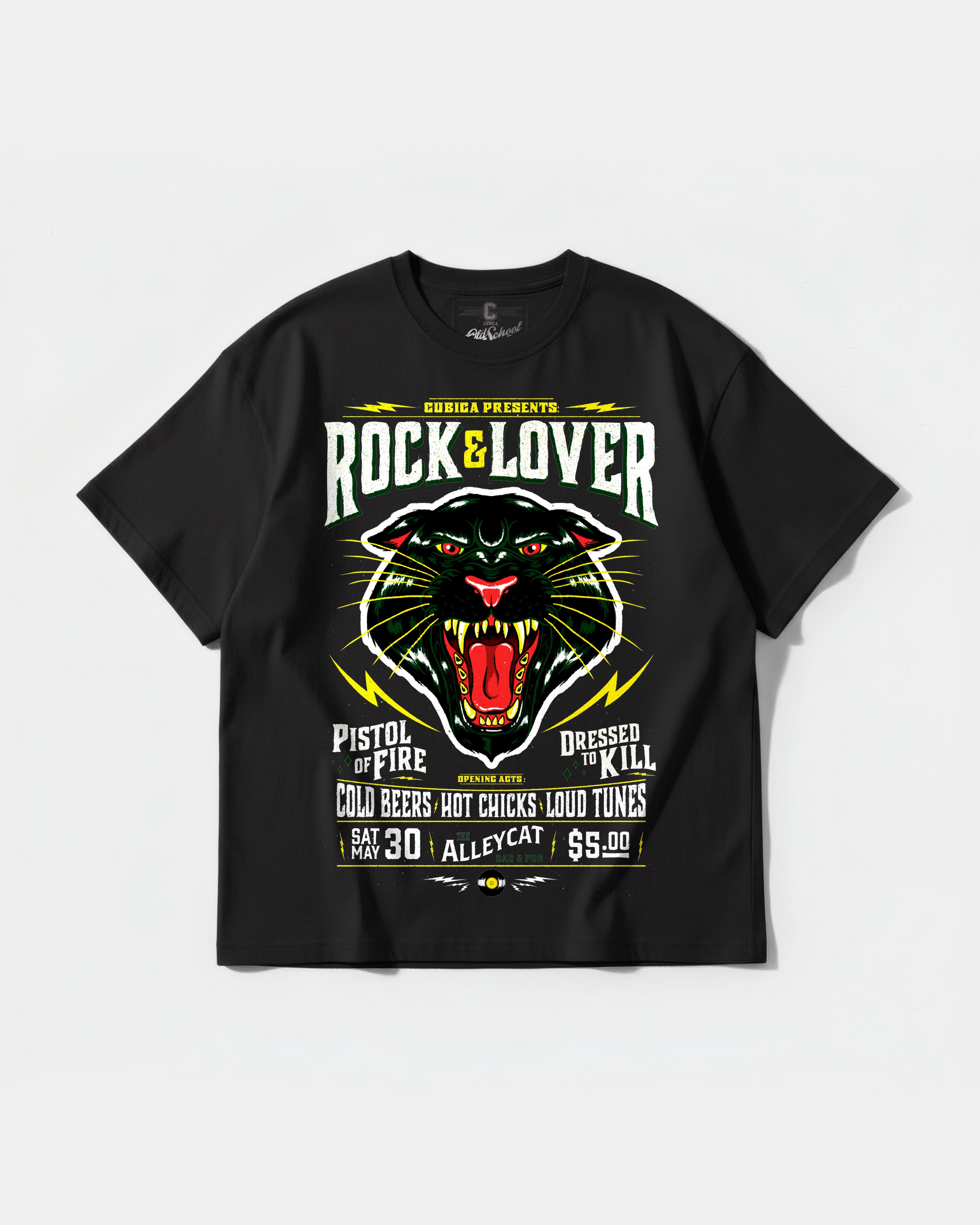 Rock And Lover Big Front Oversize Basic T-shirt