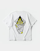 Camiseta Iluminati Hand Big Back Oversize Basic Blanco