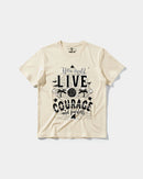 Camiseta You Must Live Big Front Regular Basic Beige