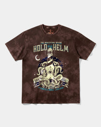 Camiseta Hold The Helm Big Front Oversize Acid Marron