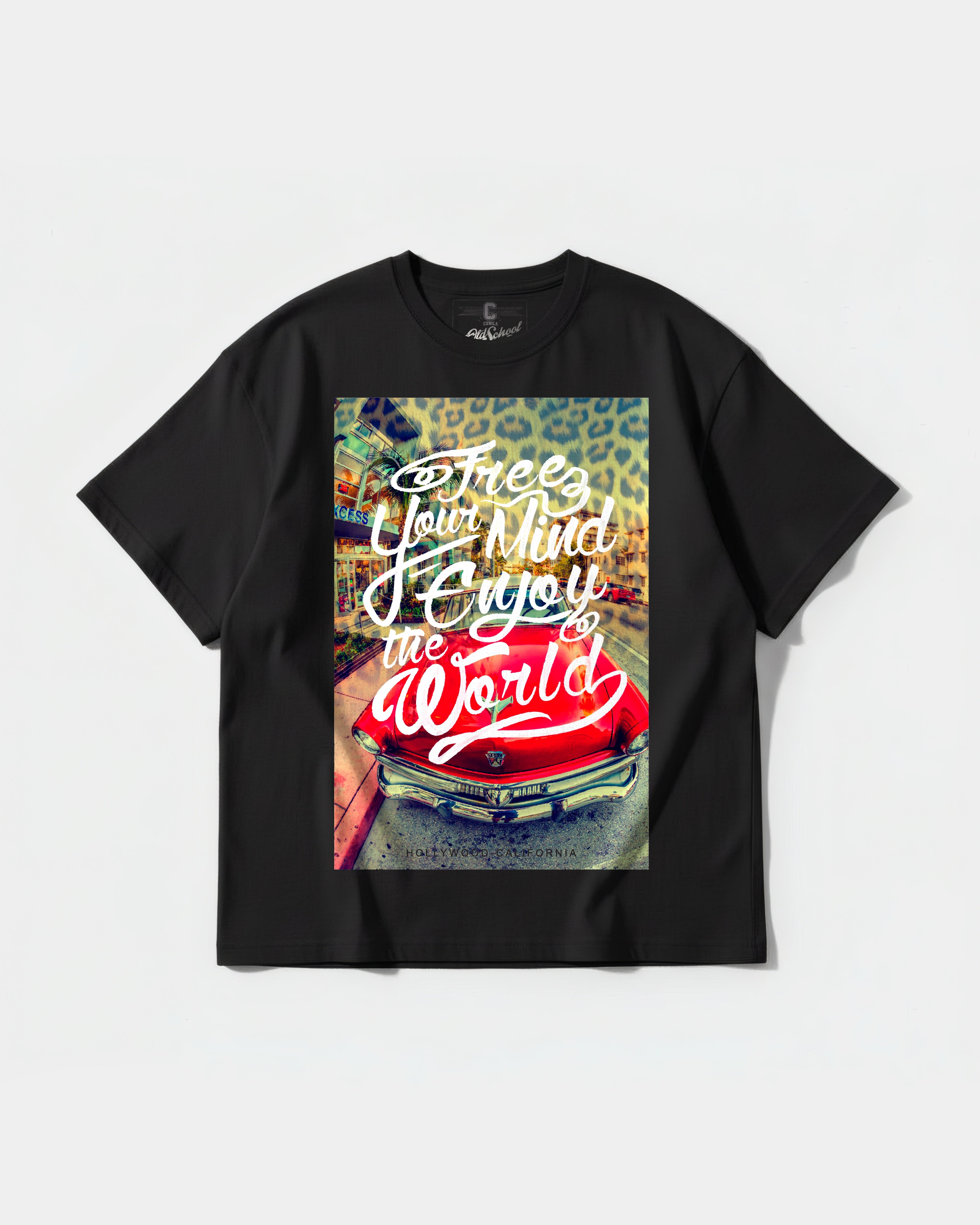 Enjoy The World Big Front Oversize Basic T-shirt