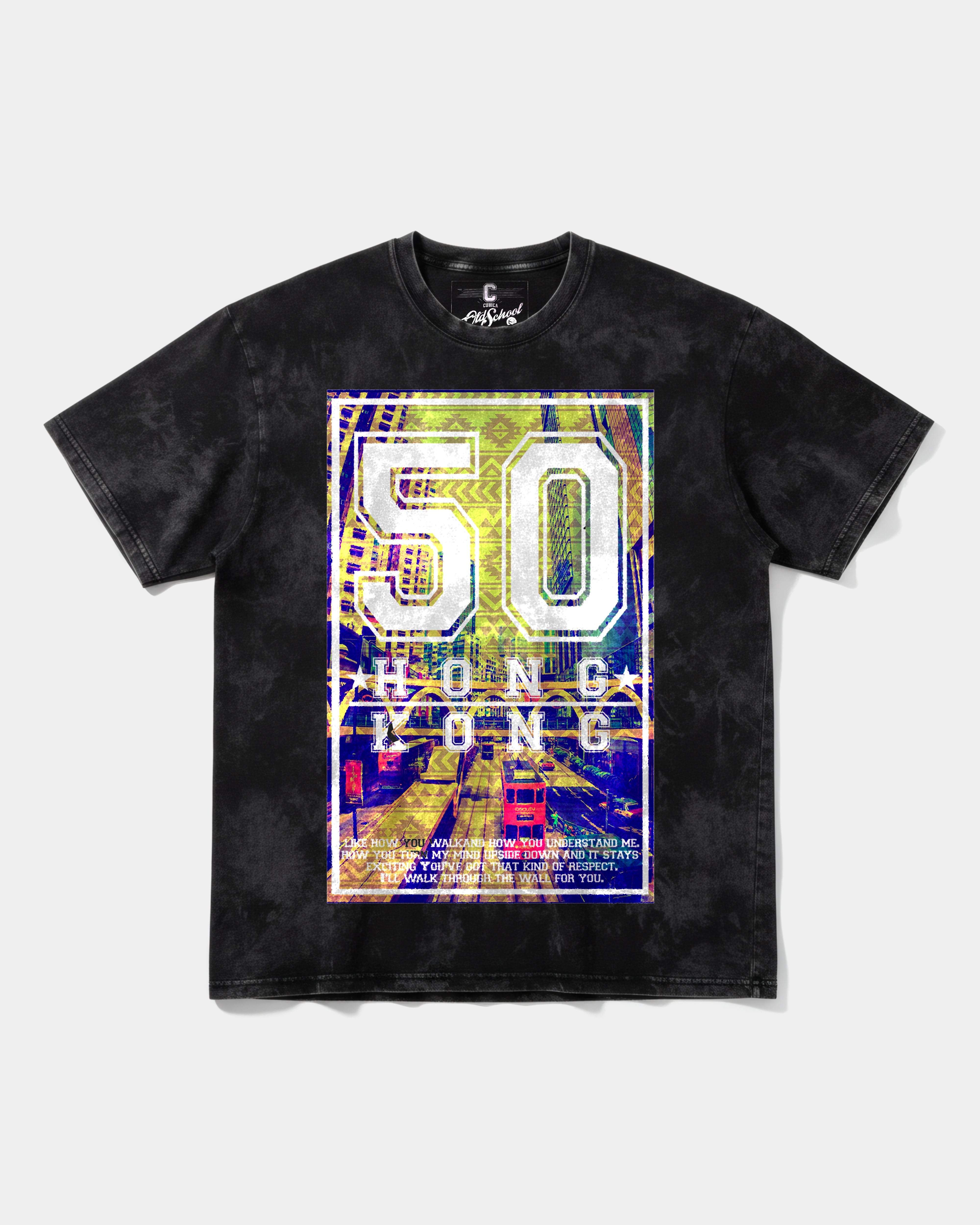 Camiseta Hong Kong Big Front Oversize Acid