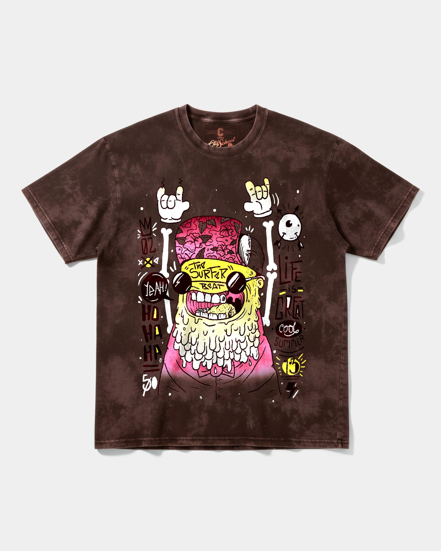 Camiseta The Surfer Beat Big Front Oversize Acid Marron