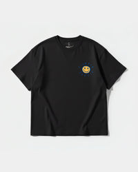 Camiseta Siempre Sonrie Pocket Front Oversize Basic Negro