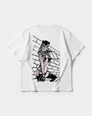 Camiseta Sexy Cat Big Back Oversize Basic Blanco
