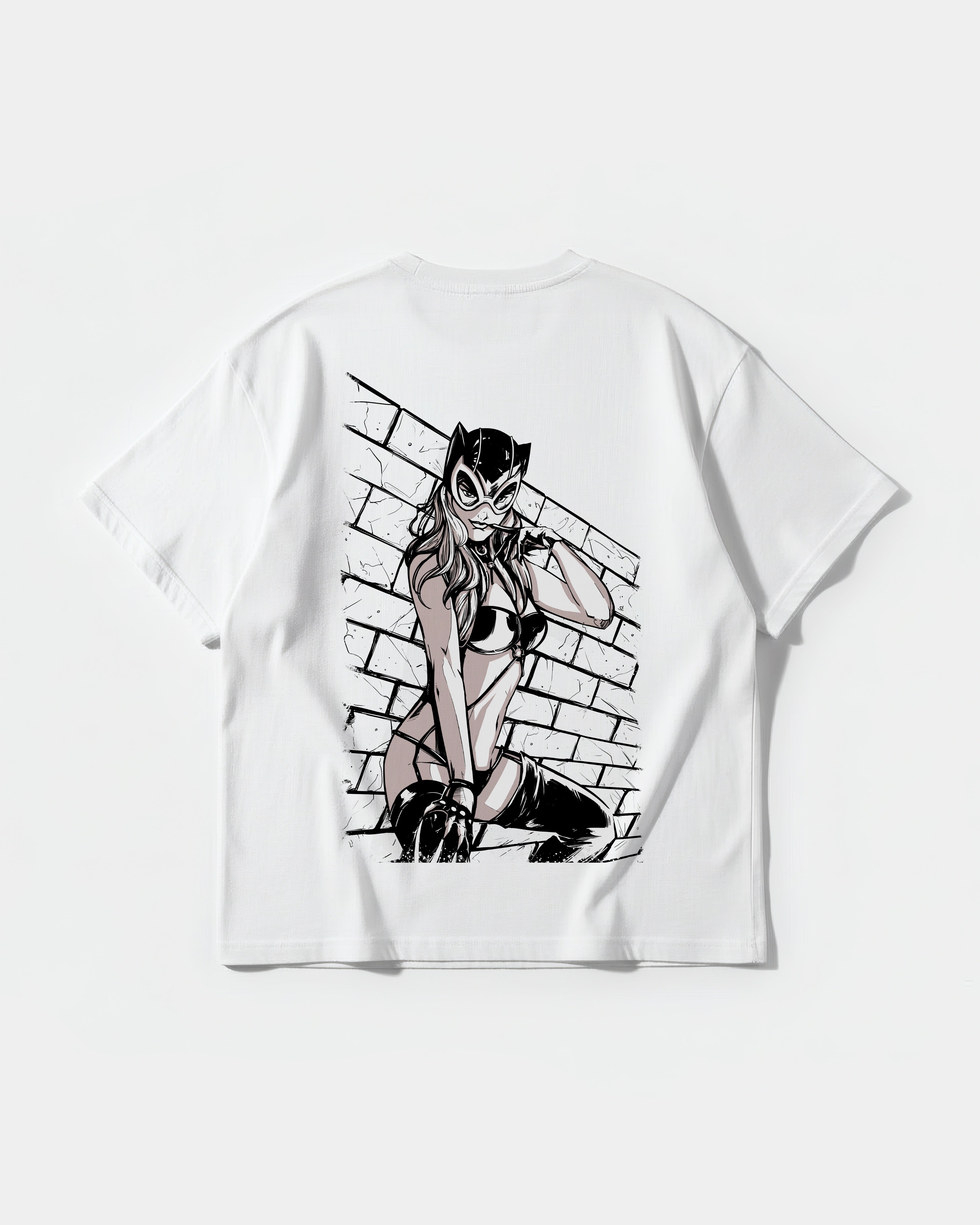 Camiseta Sexy Cat Big Back Oversize Basic