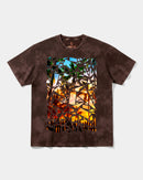 Camiseta Crystal Beach Big Front Oversize Acid Marron