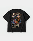 Camiseta The Savage Big Back Oversize Basic Negro