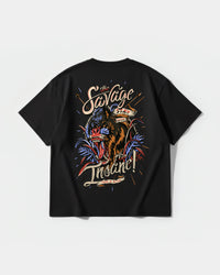 Camiseta The Savage Big Back Oversize Basic Negro