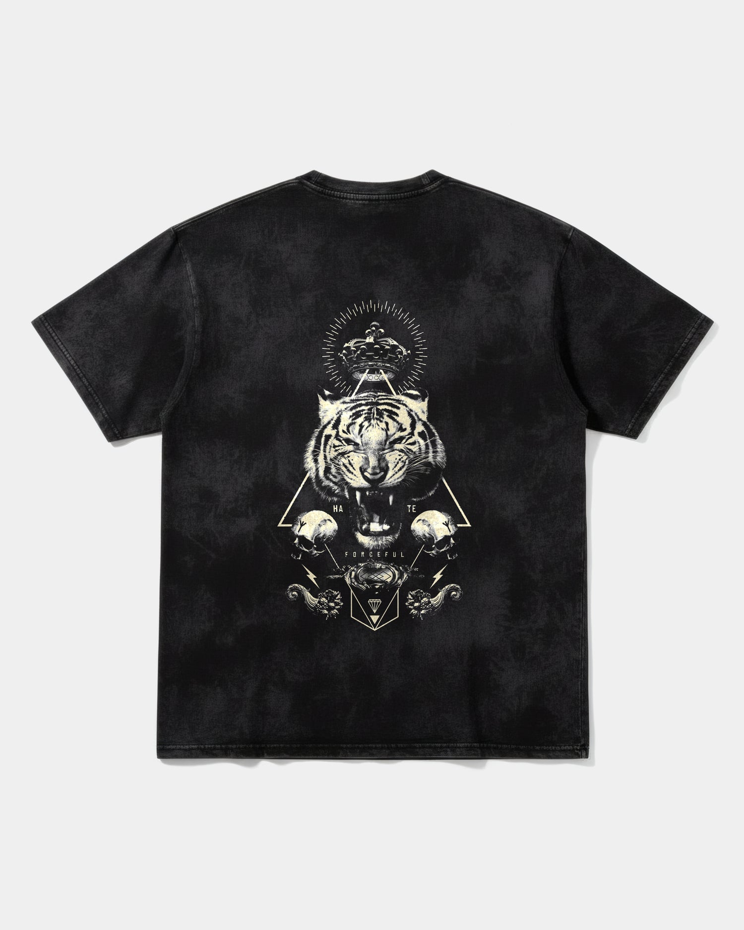 Camiseta Forceful Pocket Back Oversize Acid Negro