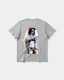 Camiseta Robot Girl Big Back Regular Basic Gris