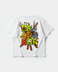Camiseta Kawabonga Big Back Oversize Basic Blanco