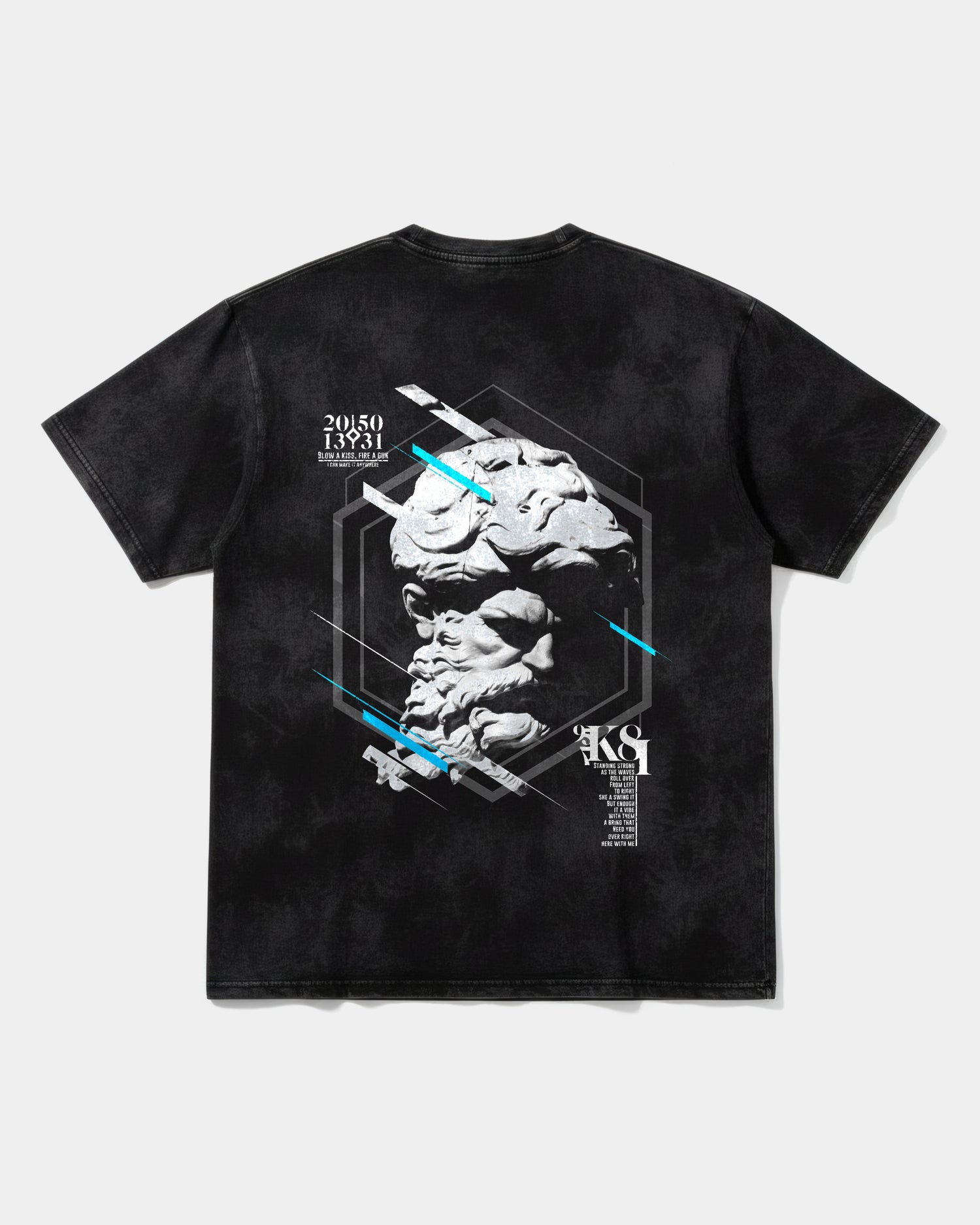 Camiseta Miguel Angel Big Back Oversize Acid Negro