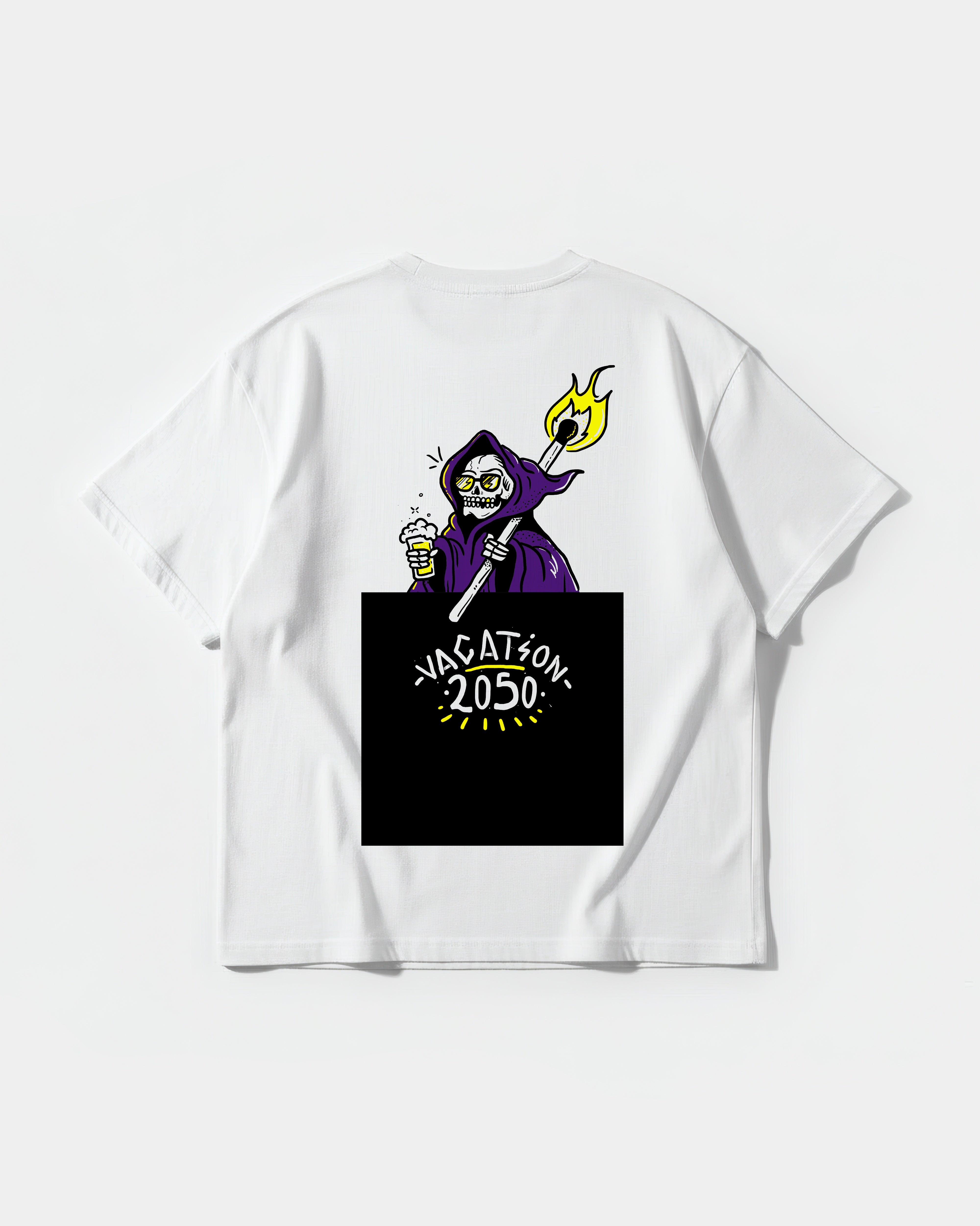Vacation2050 Big Back Oversize Basic T-shirt