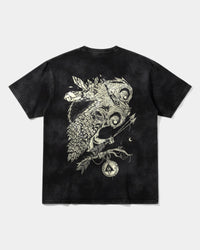 Camiseta Magic Owl Big Back Oversize Acid Negro