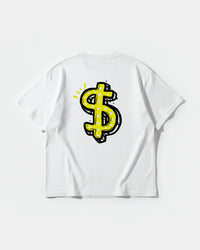 Camiseta Money Money Big Back Oversize Basic Blanco