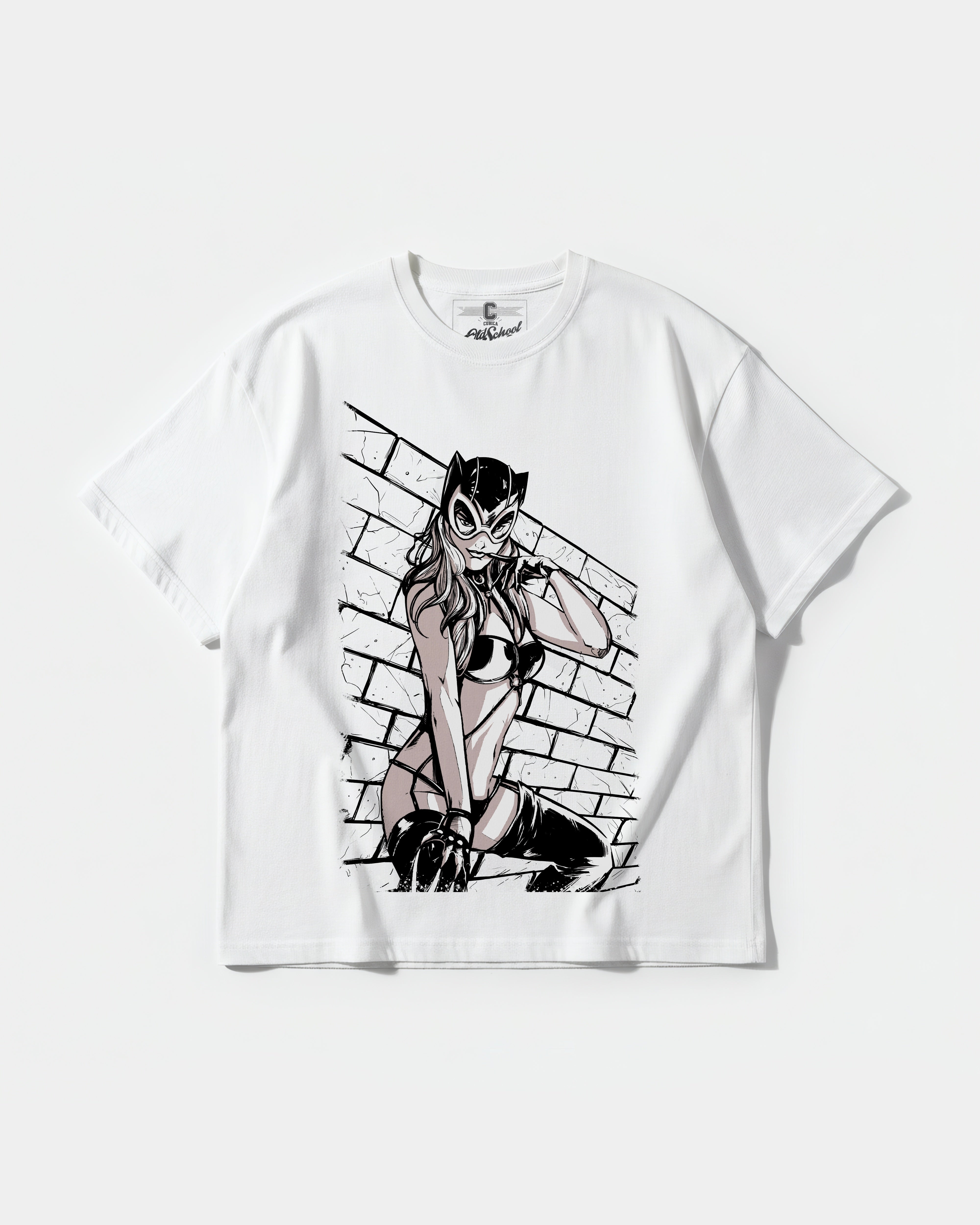 Camiseta Sexy Cat Big Front Oversize Basic
