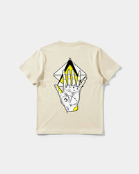 Camiseta Iluminati Hand Big Back Regular Basic Beige