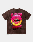 Camiseta Do You Want Pocket Oversize Front Acid Marron