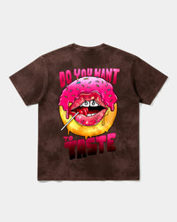 Camiseta Do You Want Pocket Oversize Front Acid Marron