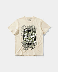 Camiseta Party On Big Front Regular Basic Beige