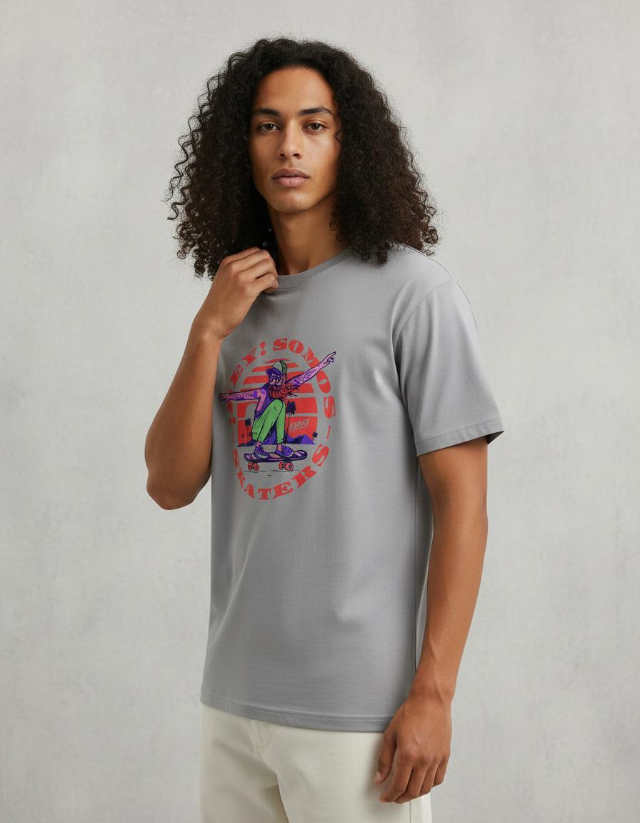 Modelo mide 1,83m y usa talla L