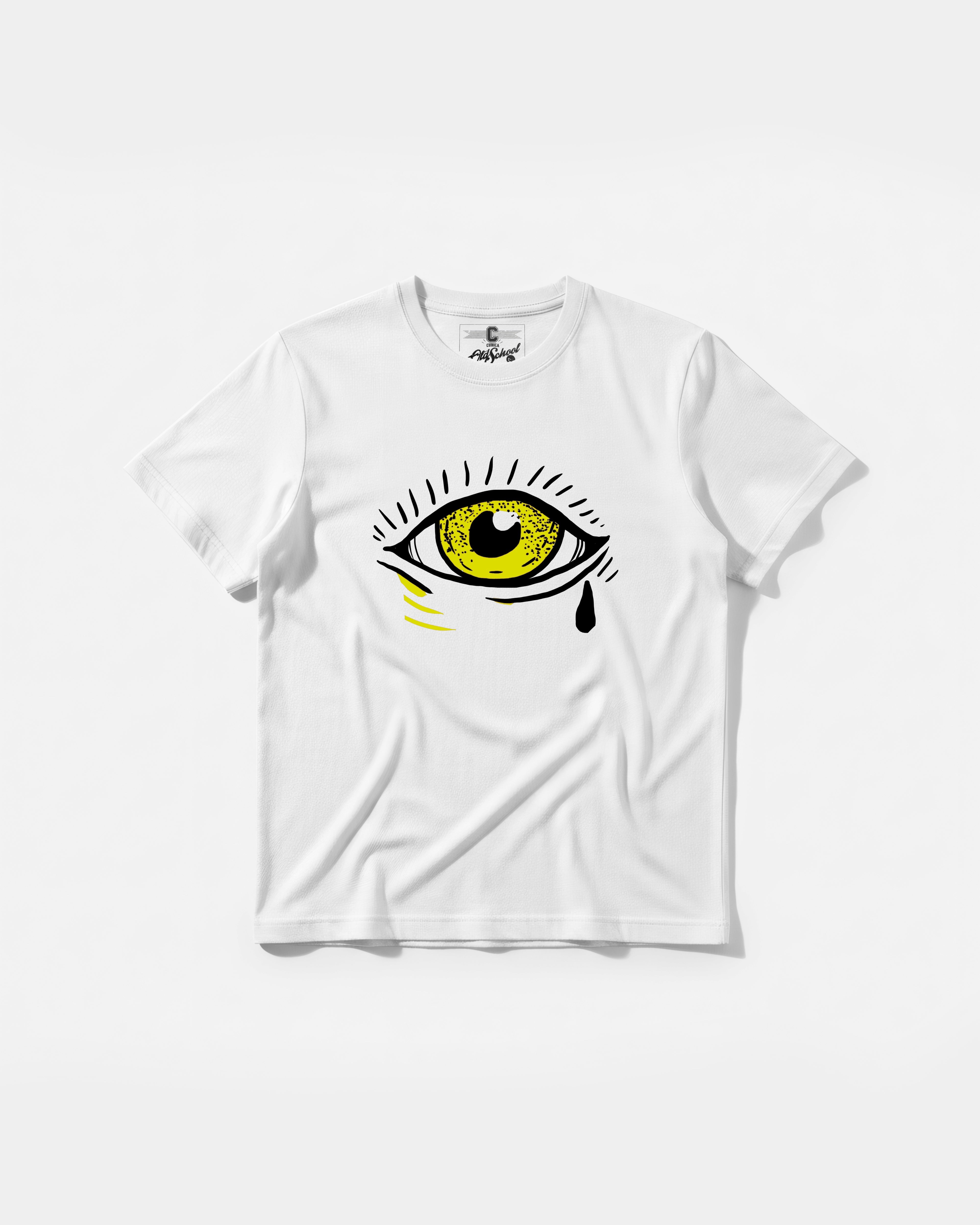 Camiseta Ojo Big Front Regular Basic Blanco