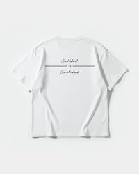 Camiseta Piensa Mas Big Back Oversize Basic Blanco