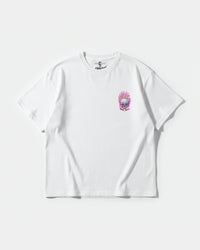 Camiseta Rise In Hell Big Front Oversize Basic Blanco