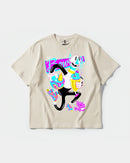 Camiseta Enjoy Sweet Play Big Front Oversize Basic Beige