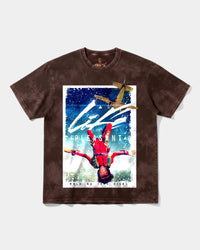 Camiseta Life Is Pleasant Big Front Oversize Acid Marron