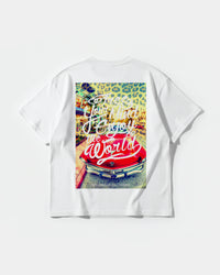 Camiseta Enjoy The World Big Back Oversize Basic Blanco