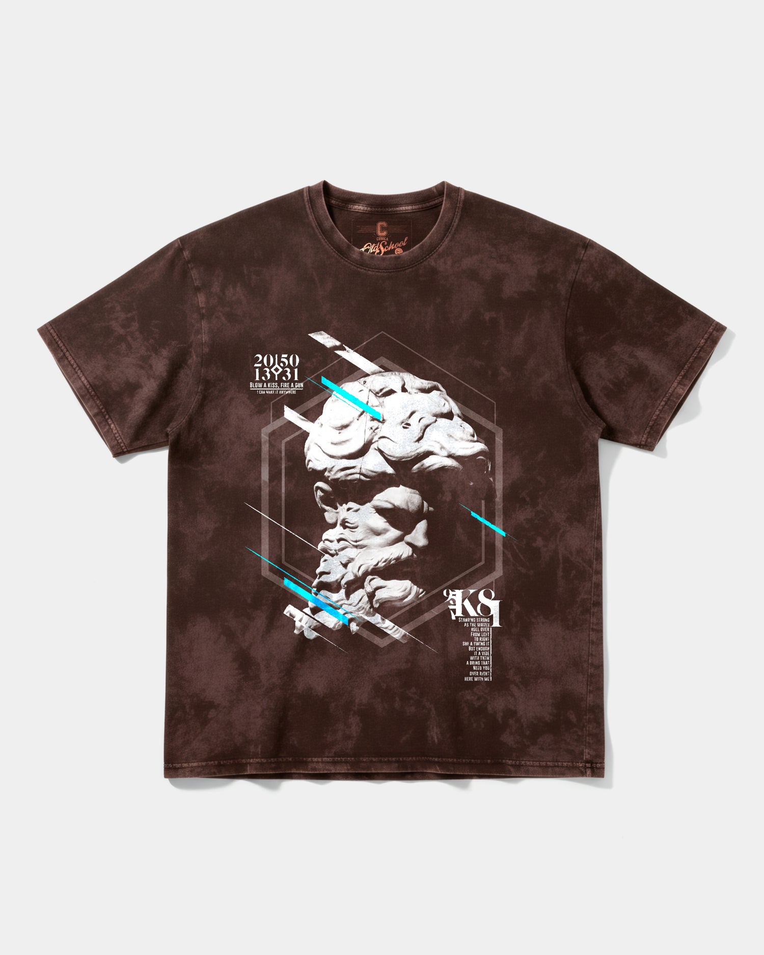 Camiseta Miguel Angel Big Front Oversize Acid Marron