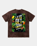 Camiseta Let S Get Away Big Back Oversize Acid Marron