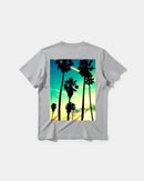 Camiseta Tropical Dusk Big Back Regular Basic Gris