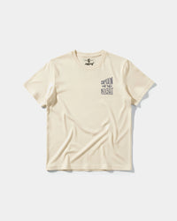 Camiseta Fierce Crew Pocket Front Regular Basic Beige