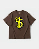Camiseta Money Money Big Front Oversize Basic Marron