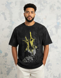 Modelo mide 1,78m y usa talla L
